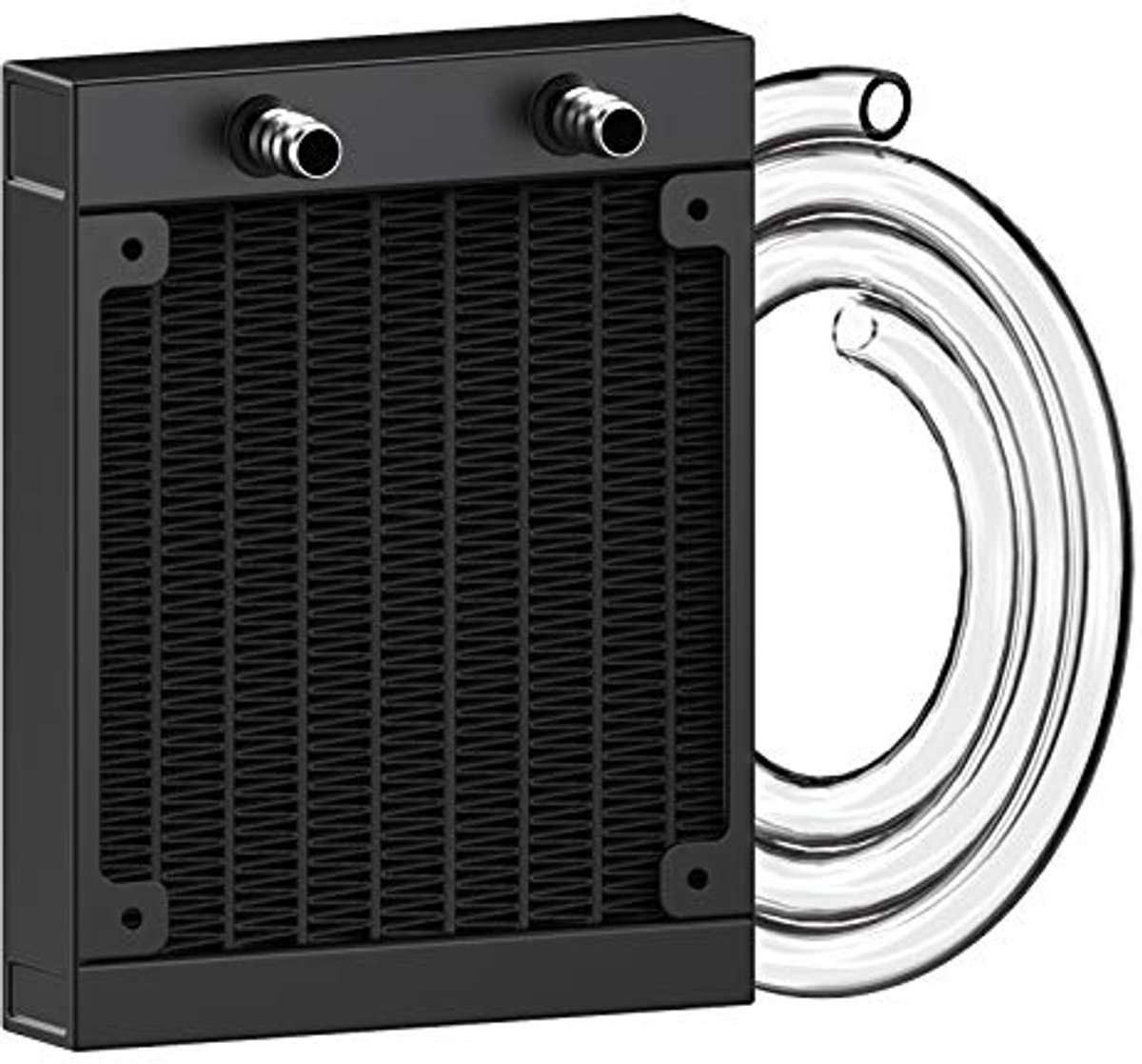Aluminium Waterkoeler voor PC CPU - 12-Buiss Warmtewisselaar met 120mm Bevestiging