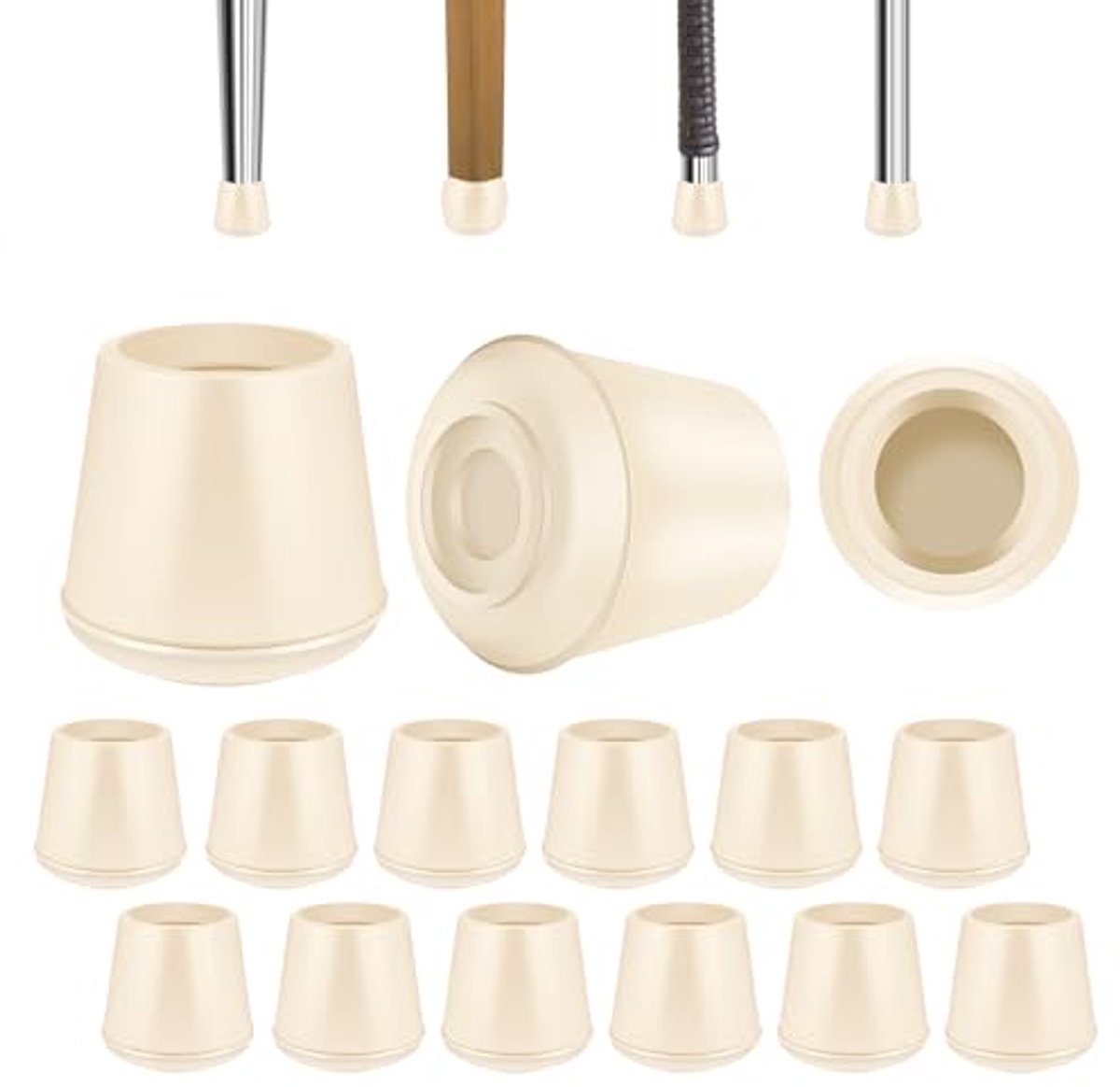 Rubberen stoelpootdoppen - 3/4 inch ronde vloerbeschermers voor stoelen