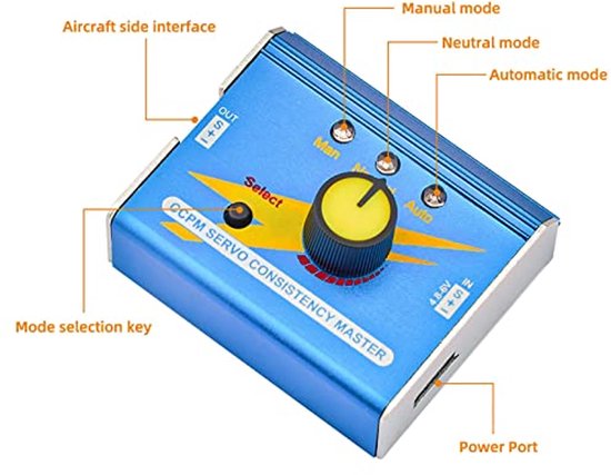 Servo Tester Digitale OreluxTEC A 3 Canali Con Alloggiamento Batterie AA (4 Celle)