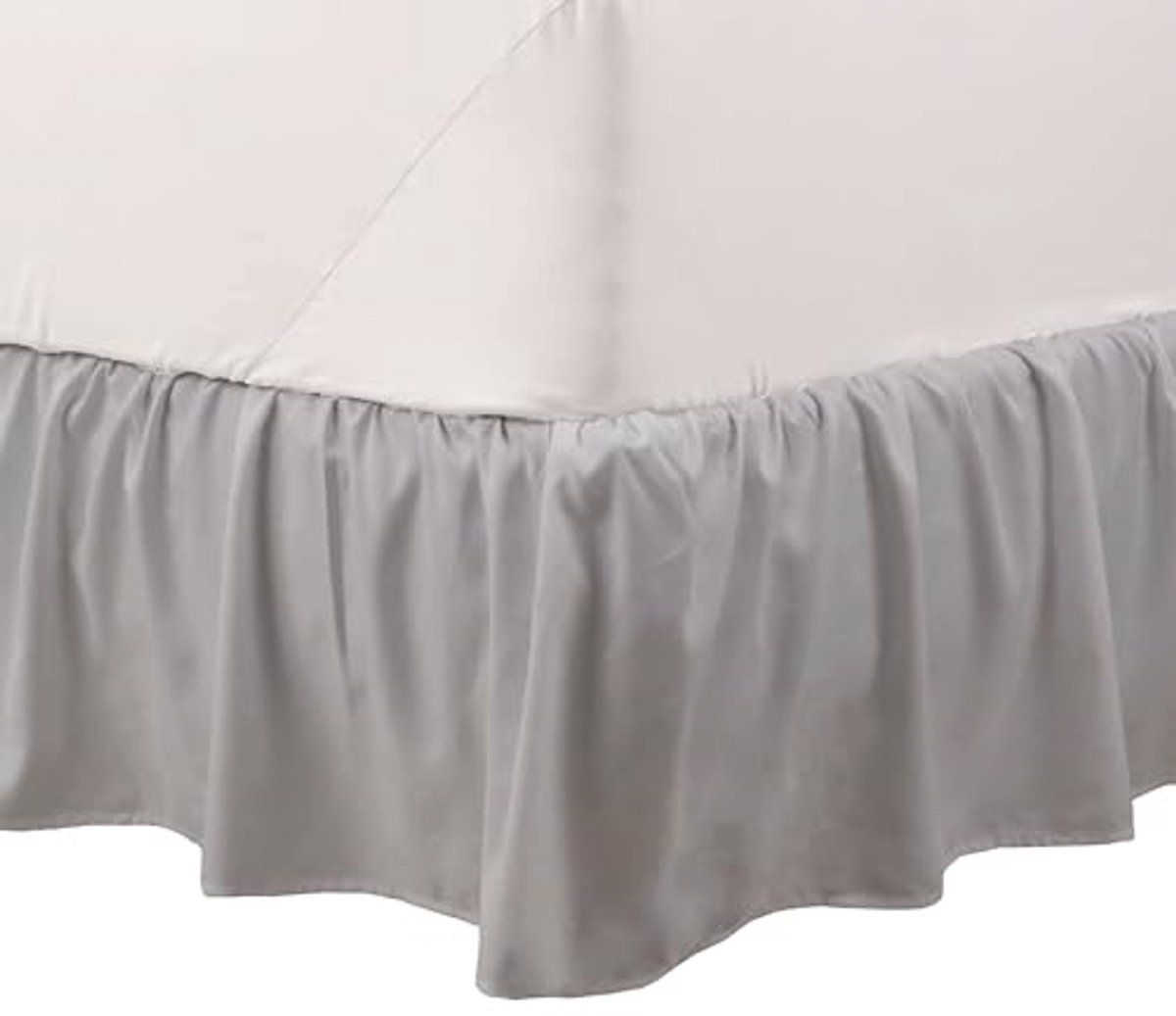 Neutrale Elegante Bedrok 15" Drop in Grijs - Polyester, Machinewasbaar