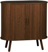 sweeek - Scandinavisch kastje gegroefd houteffect 2 schuifdeuren 80cm - legacy