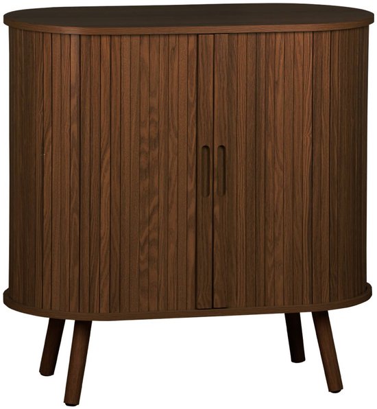 sweeek - Scandinavisch kastje gegroefd houteffect 2 schuifdeuren 80cm - legacy