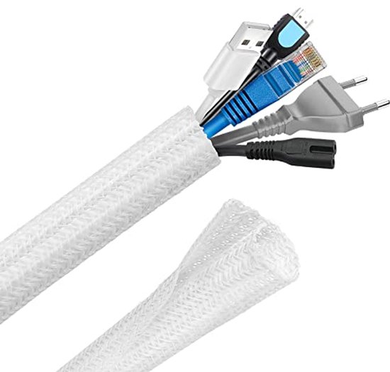 QUARKZMAN 4 stuks kabeldoorvoer voor bureau, 1-9/16 inch (40 mm) kabeldoorvoer van flexibel rubber, gatafdekking voor kabelorganizer, bureau, computer, zwart