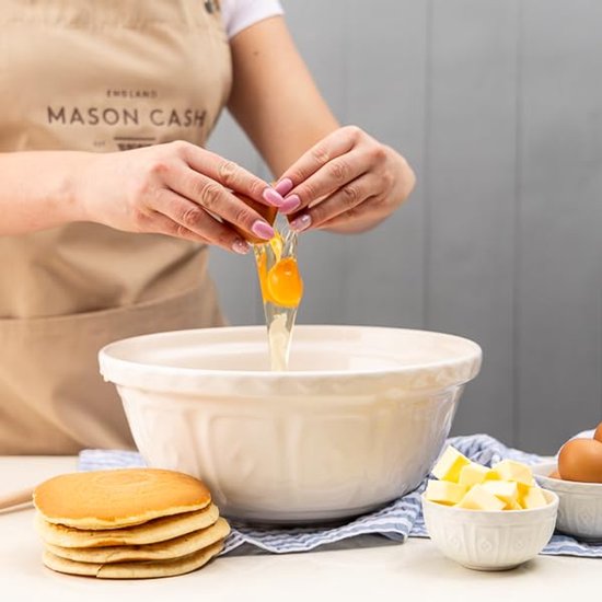 Mengkom 29 cm - Crème, 4 L, Hoge Kwaliteit, Schokbestendig Keramiek, Perfect voor Brood-, Taart- en Pizzadeeg — afbeelding 2