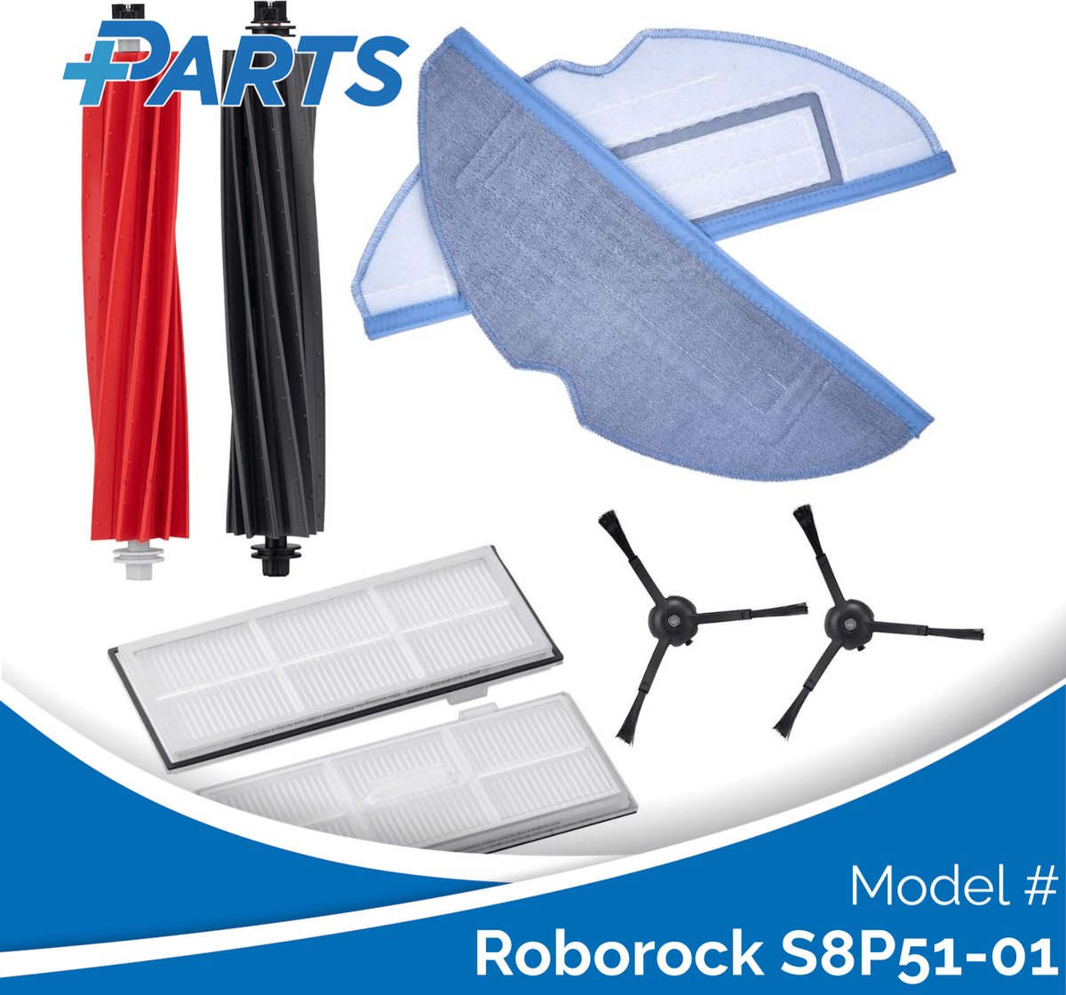 Roborock S8P51-01 Onderhoudsset (Plus.Parts® alternatief voor 8.02.0211)