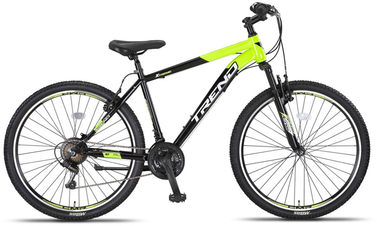 Altec Hardtail Mountainbike Trend MTB 27.5 Inch 46 cm Junior 21V V-Brakes Zwart/Lime