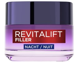 L’Oréal Paris Revitalift Filler Hyaluronzuur Nachtcrème Anti-veroudering - Nightcream - met Hyaluronzuur - voor meer Hydratatie en Volume - 50ml