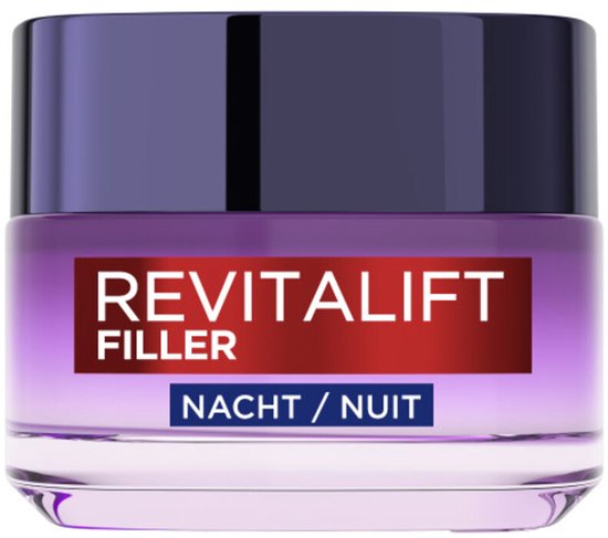 L’Oréal Paris Revitalift Filler Hyaluronzuur Nachtcrème Anti-veroudering - Nightcream - met Hyaluronzuur - voor meer Hydratatie en Volume - 50ml