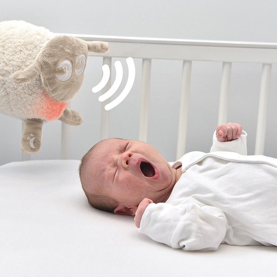 Ewan Deluxe - beige Oplaadbare White Noise Slaapknuffel voor Baby’s - Met smartCRY Huilsensor, Rode Slaaplamp & 10 Rustgevende Geluiden van Merkloos — afbeelding 5
