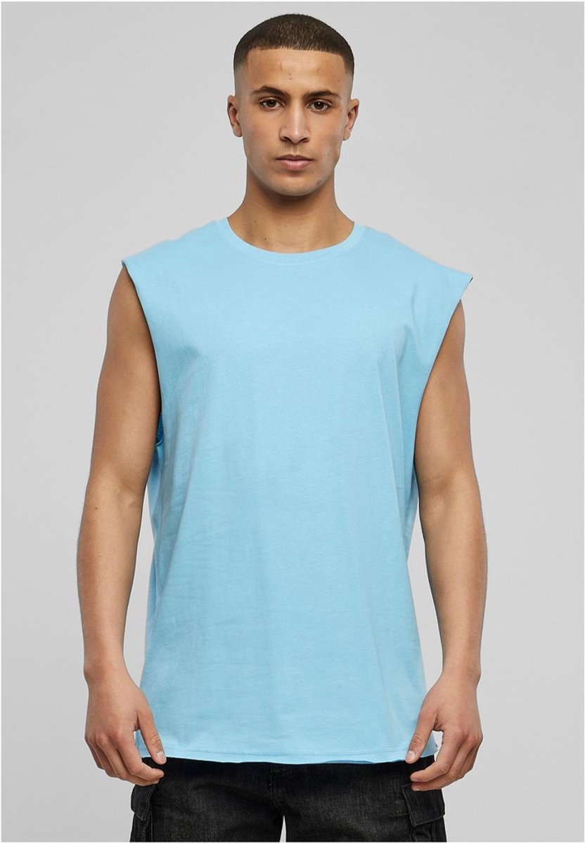Urban Classics Open Edge Mouwloze top S Blauw