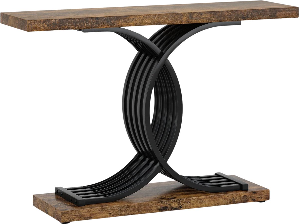 Happiq Consoletafel designer - Sidetafel - Wandtafel - Haltafel - Woonkamer - Modern vintage Chocolade