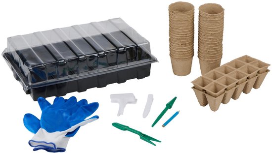Kinzo Plantenkweekset - Kweekbak met Accessoires voor Kweken van Zaden - Kweekkas voor Binnen & Buiten - Groenten Kweken - Broeikas Compleet Kweekpakket
