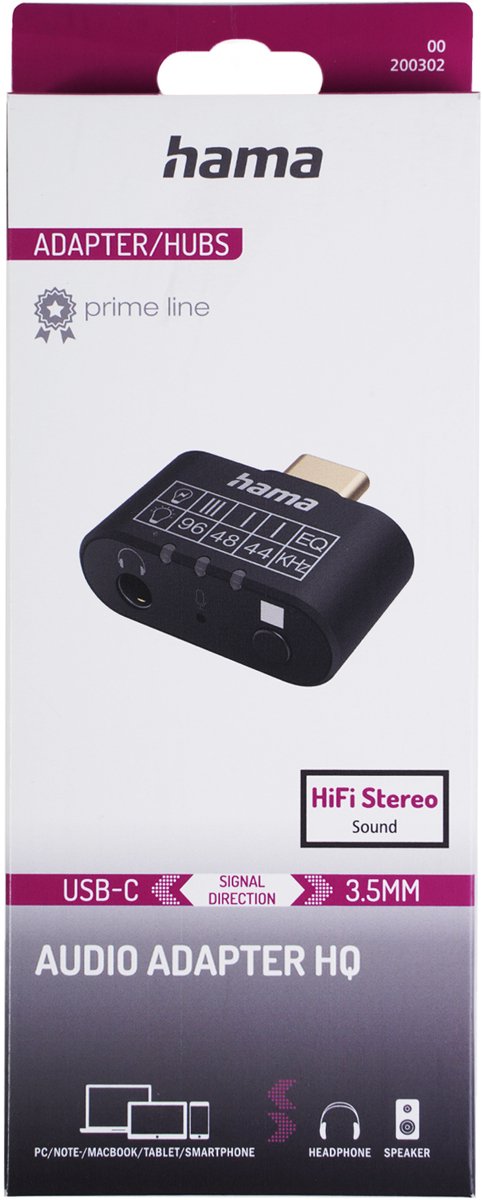 HAMA 200302 Adapter 3.5mm +  USB-C