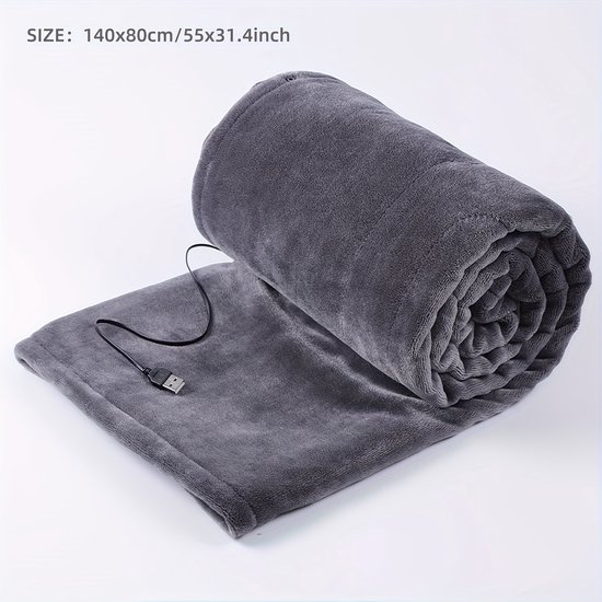 elektrische deken - heated blanket - Elektrische dekbeddeken met USB-warmtebedekking, draagbare deken, verwarmende deken voor kantoor, buiten, kamperen, reizen,