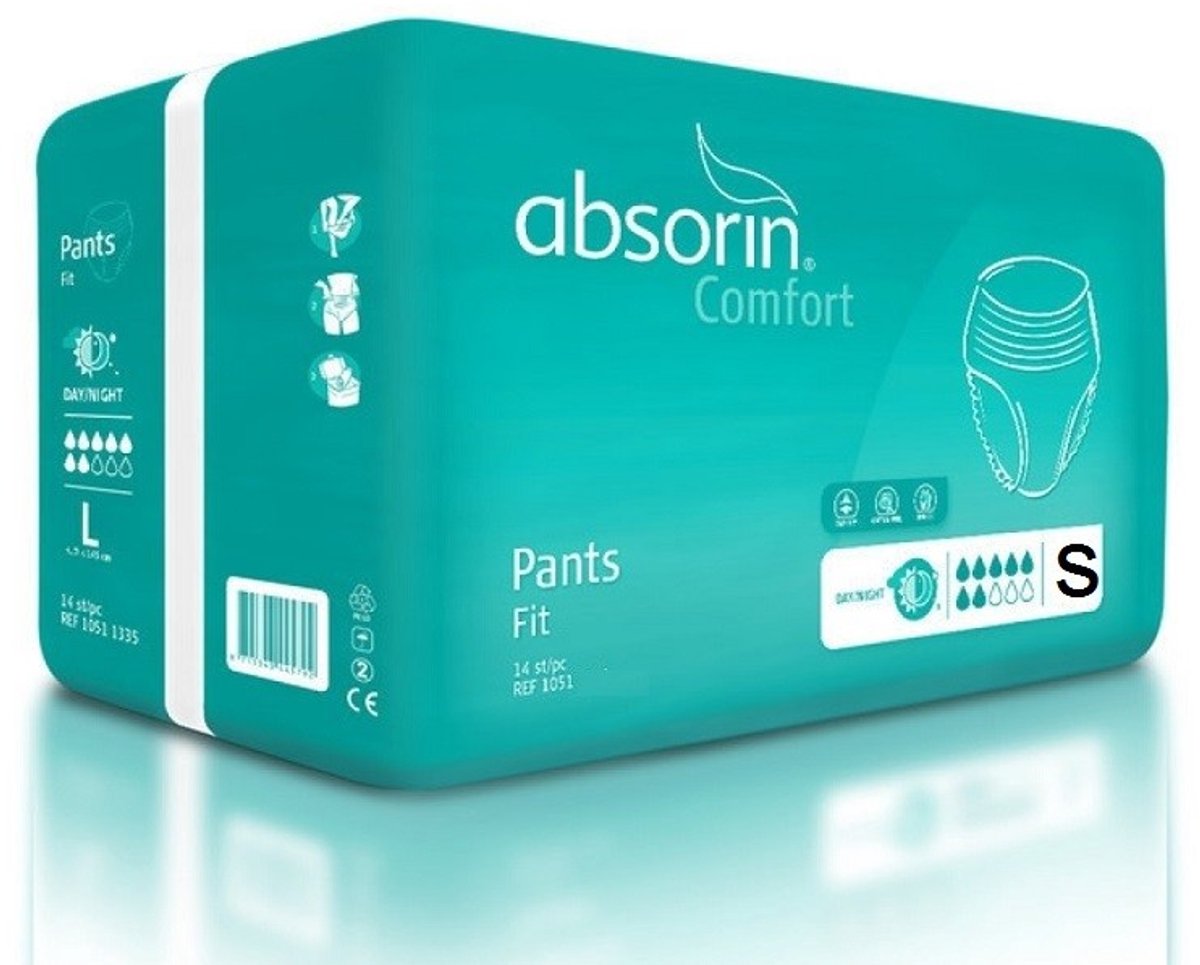 Absorin Comfort pants fit - incontinentie broekje - small tot 90 cm