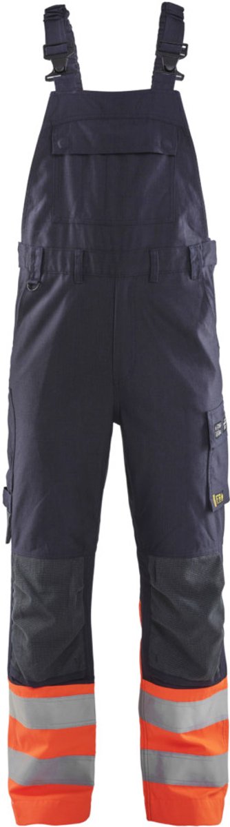 Blaklader 2888-1513 Bretelbroek Multinorm Inherent Klasse 1 - Marineblauw/Oranje - C56