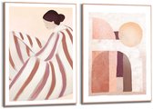 Ensemble de Peintures Reinders Paix en couleur - 70x50cm - Bois - REINDERS