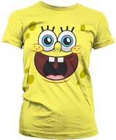 SpongeBob SquarePants Dames Tshirt -XXL- Sponge Happy Face Geel