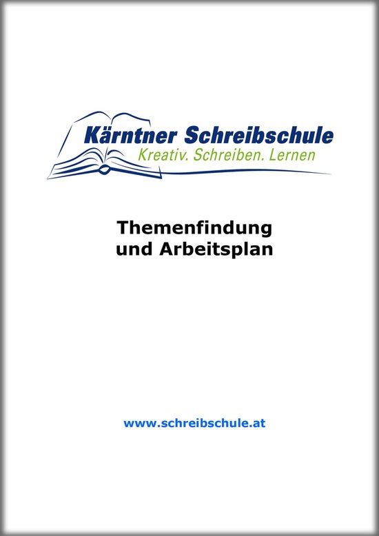Themenfindung und Arbeitsplan - cover