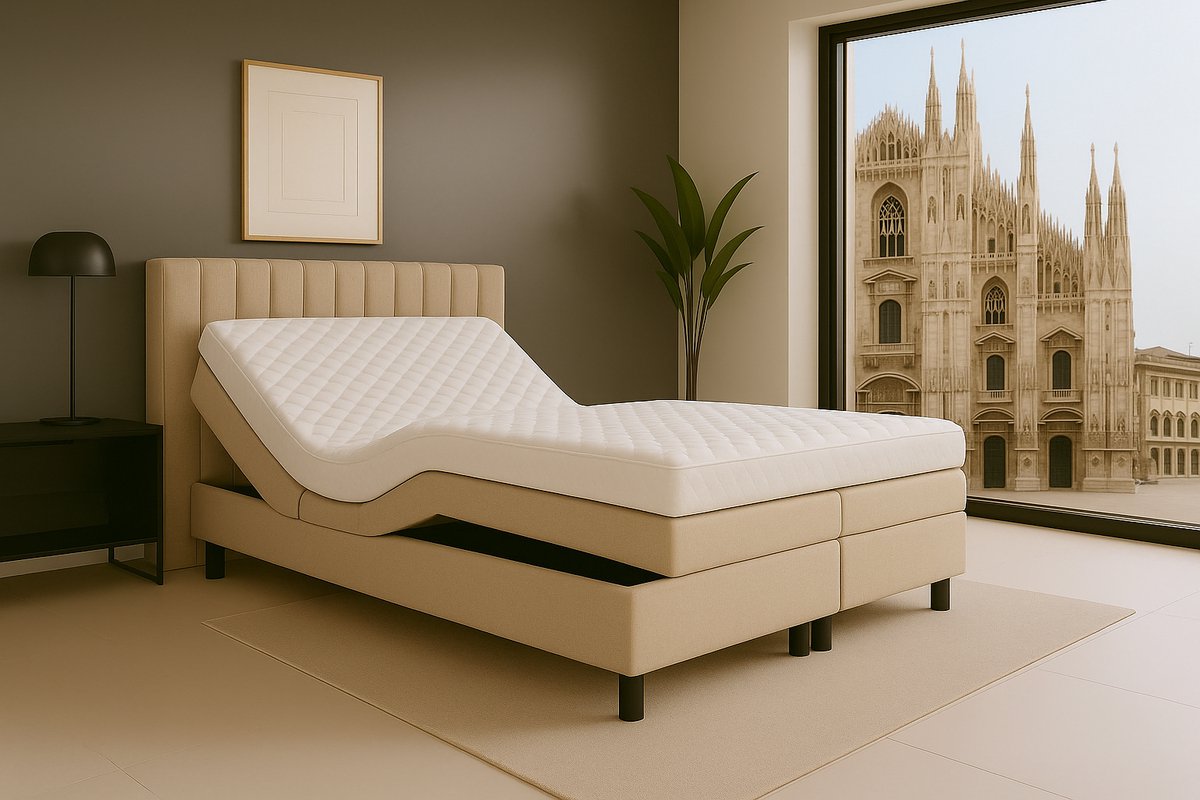 Boxspring FD Boxspring Milano Elektrisch verstelbaar 140x220 cm Beige