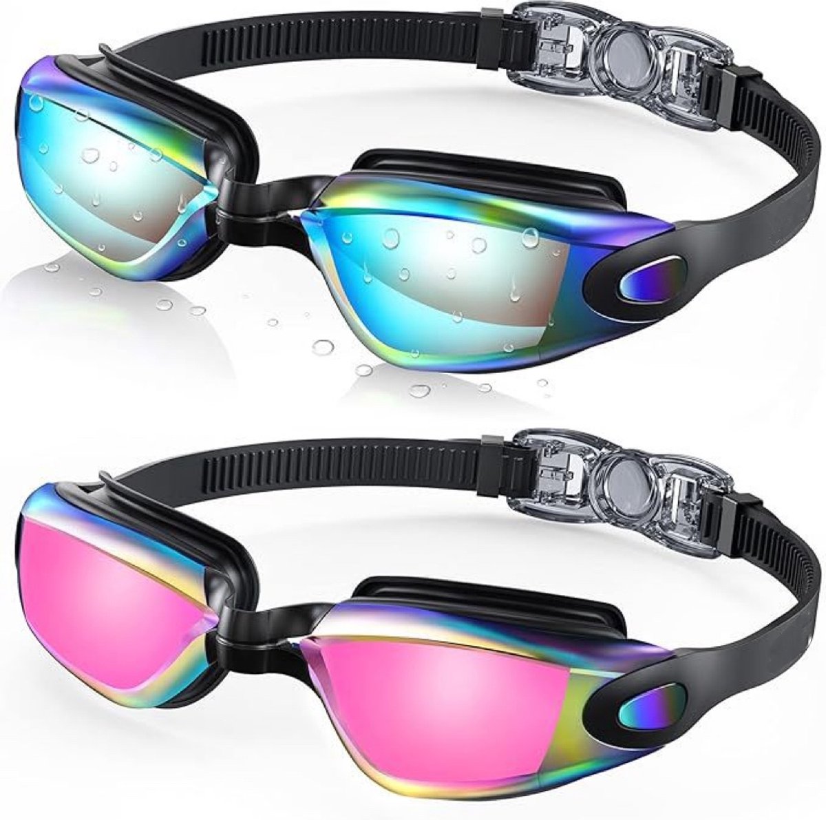 Zwembril Set - Zwemmasker Anti-condens - Watersport - Lekvrij Ergonomisch - 2 stuks - Aqua & Rose