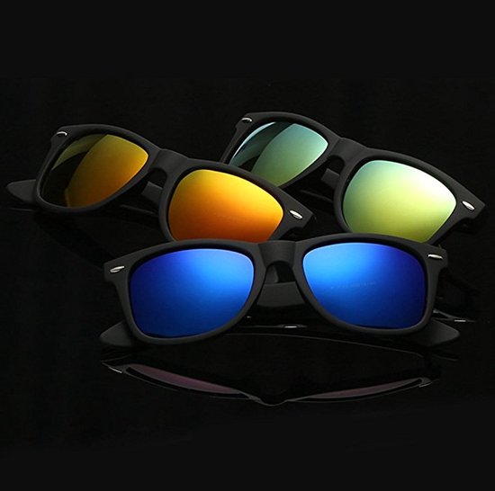 Gepolariseerde zonnebril met UV400 - Zwart / Blauw — afbeelding 4