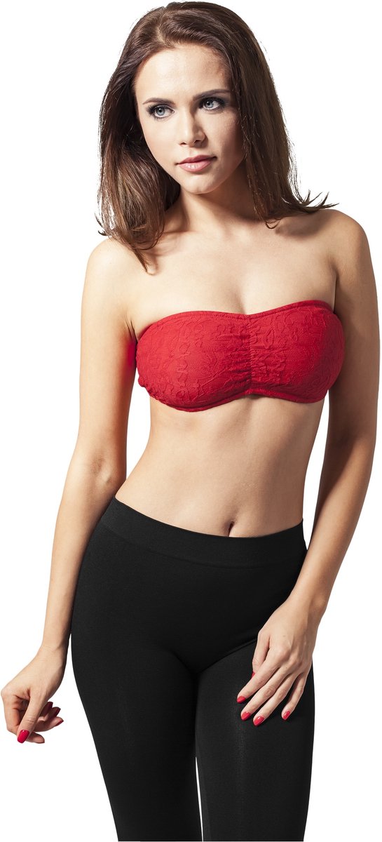 Ladies Laces Bandeau in kleur in Rood