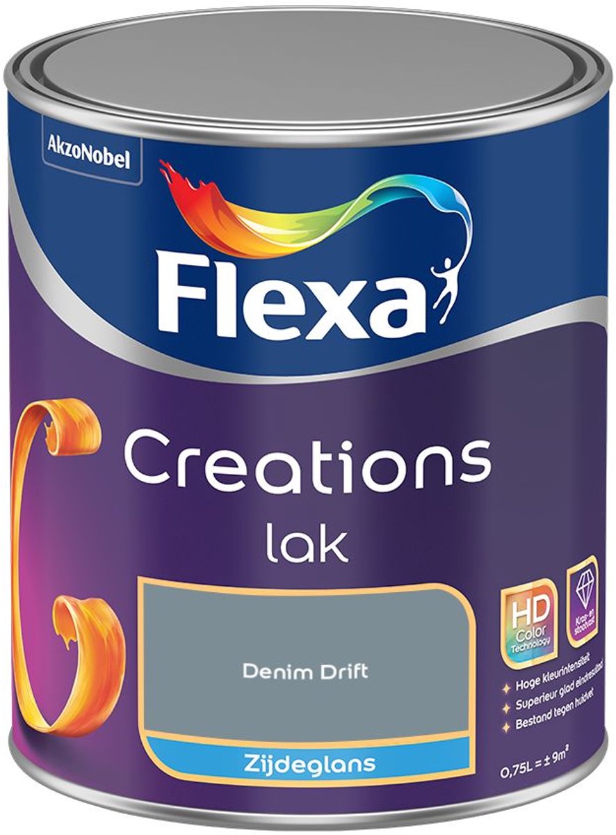 Flexa - Creations Lak Zijdeglans - Denim Drift - Creations - Mengverf - 0.75 L
