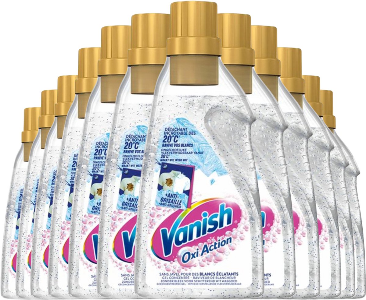 Vanish Oxi Action Whitening Booster Gel 750ml x 12 - Voordeelverpakking