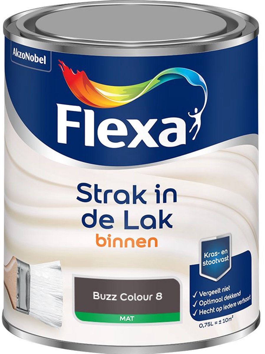 Flexa - Strak in de Lak Binnenlak Mat - Buzz Colour 8 - Mengverf - 0.75 L