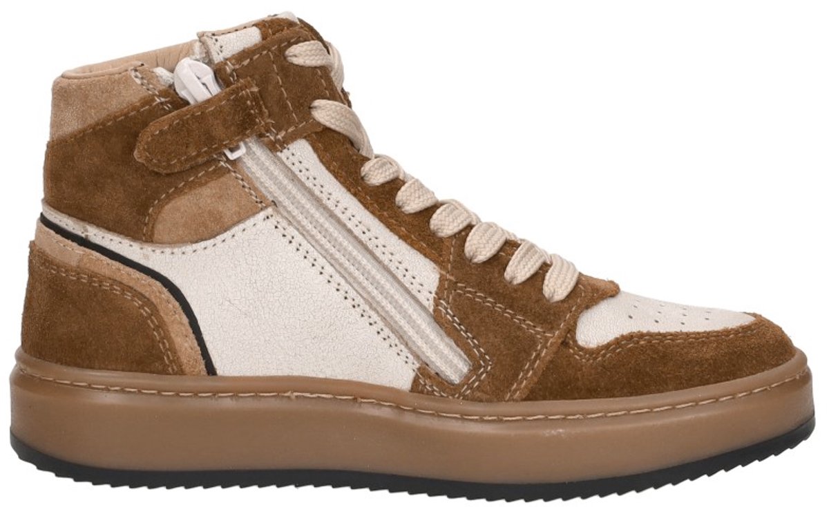 KEQ Veterschoenen Hoog Veterschoenen Hoog - Cognac - Maat 23