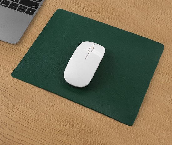 1 stuks muismat, dikke rubberen muismat met premium textuur, antislip, draagbaar en wasbaar, voor vrouwen, mannen, draadloze laptops, toetsenbordlade, gamingcomputer, kantoor, reizen, 26 x 21 cm.Donkergroen