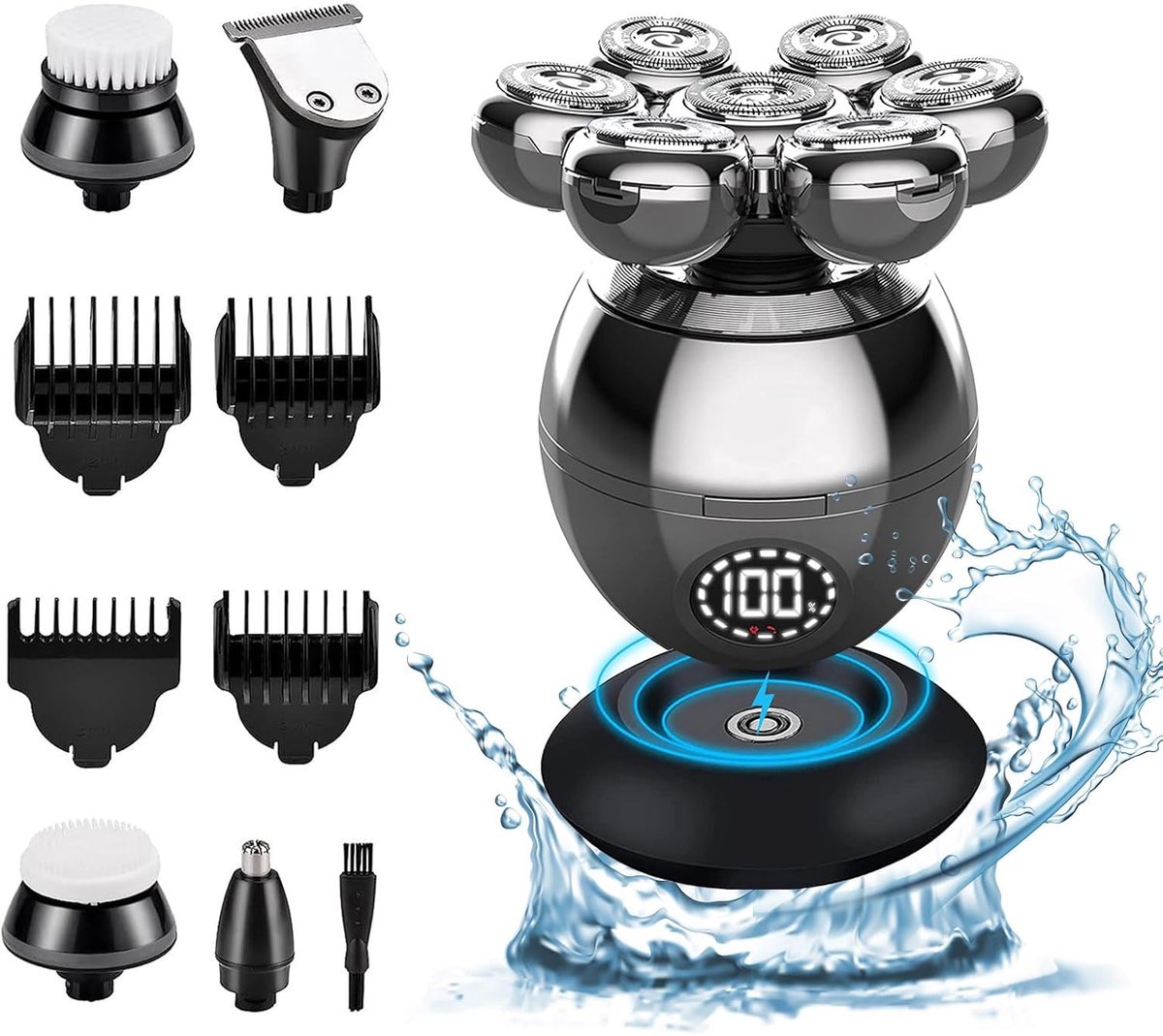 Ynkkvre - Elektrisch Scheerapparaat voor Kale Hoofd en Baard - Ynkkvre - €31,99