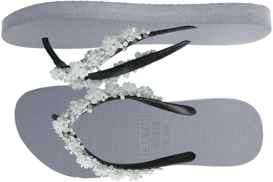 Uzurii Precious Bloom White chaussons pour femmes, Argent, taille: 39/40