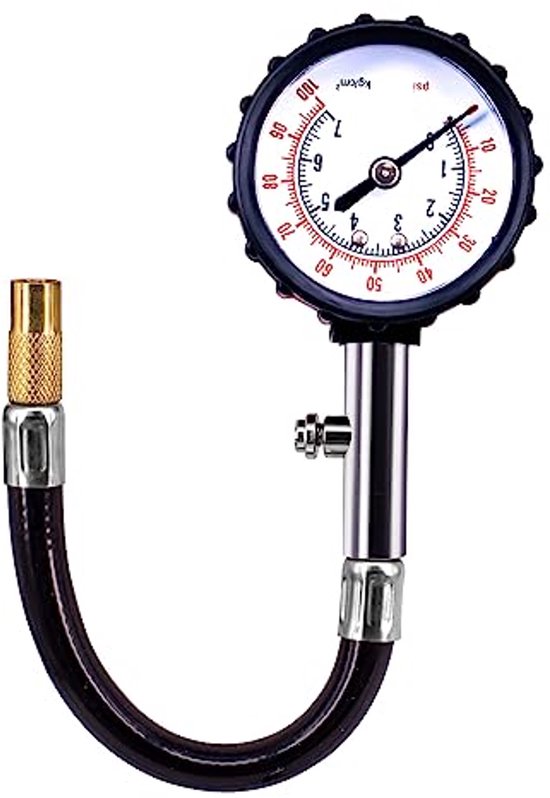 STAHLWERK Bandenspanningsmeter DRA-162 ST | Bandenspanningsmeter Met Met Manometer Meetbereik 2 In 1 Bandenspanningsmeter Voor Autos Vrachtwagens Motoren Fietsen Meetbereik 0 Tot 16 Bar 0 Tot 23