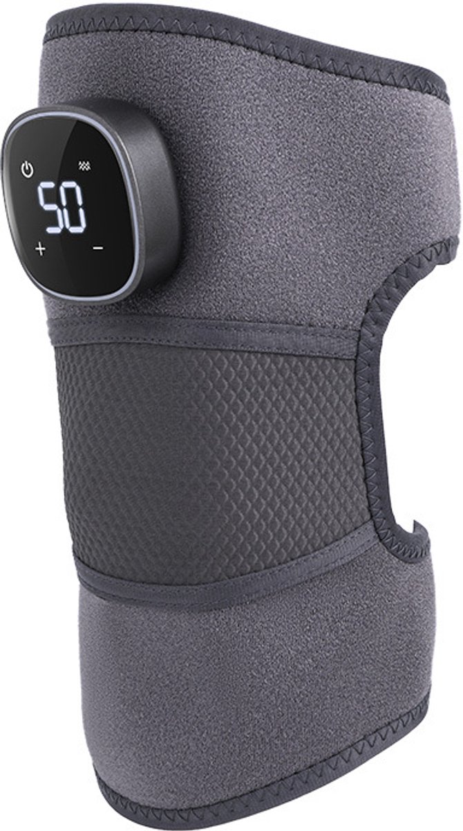 Infraroodkniemassager, knieband met verwarming en 3 vibratiemodi, geschikt voor schouder- en elleboogmassage