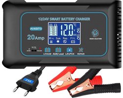 HTRC Smart acculader LiFePo4, AGM/lood, Lithium, 12V/20A 24V/10A