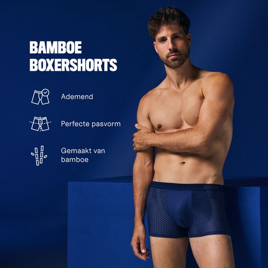 BOXR Boxershort Heren 4 Pack - Bamboe Ondergoed Heren - Duurzaam & Ademend - Zijdezacht - Perfecte Pasvorm - Heren Ondergoed - Onderbroeken Heren - Ideaal voor Dagelijks Gebruik & Sport - Maat XXL
