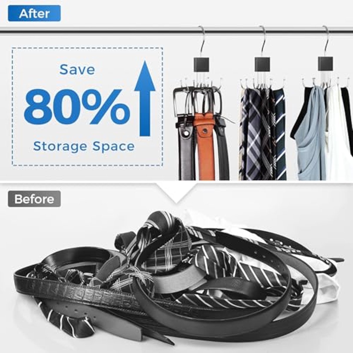 Multifunctionele Riem- en Accessoirehouder - 360° Draaibaar & Opvouwbaar