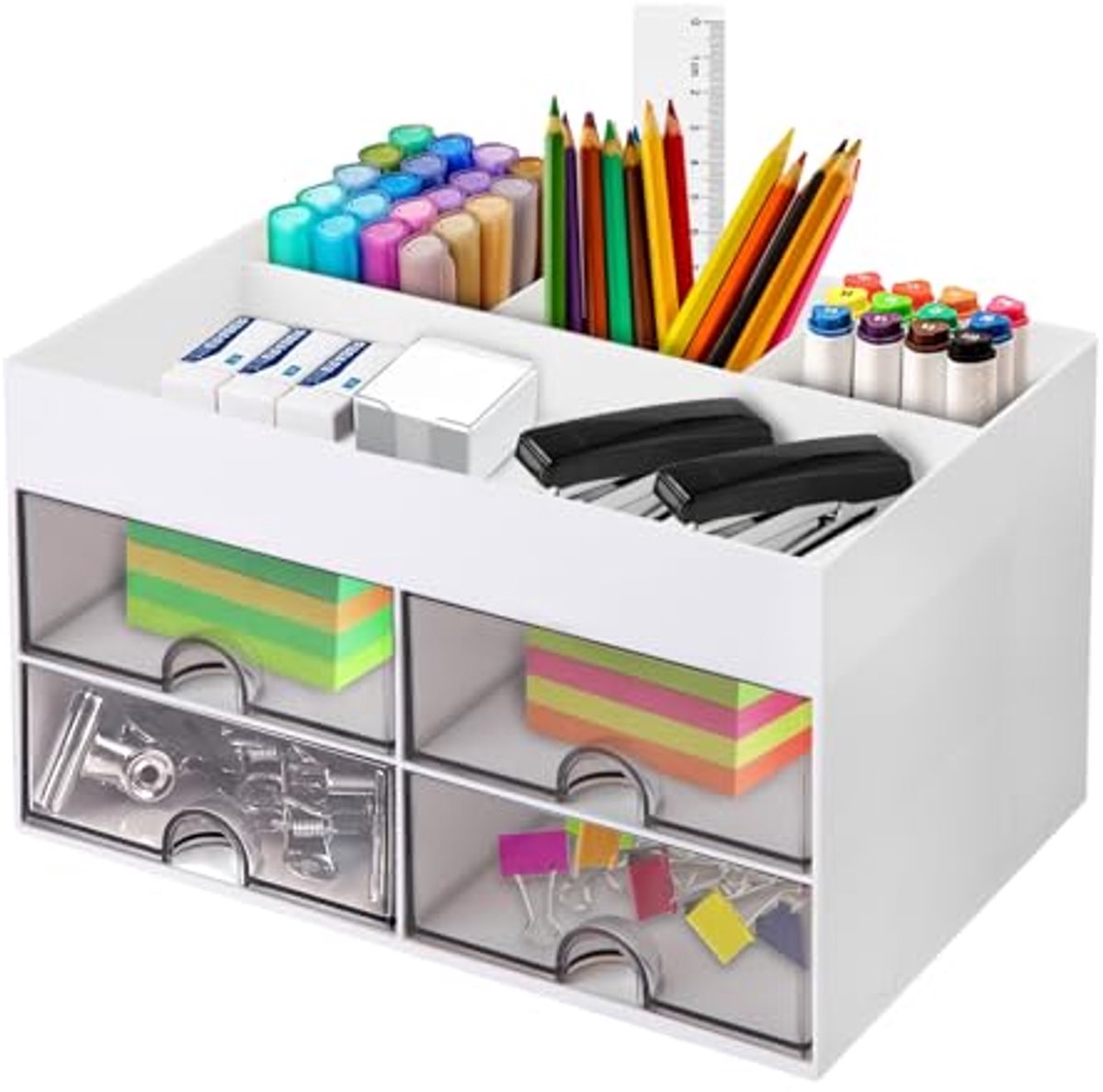 Bureau-organizer met 4 laden en ruimtebesparend design