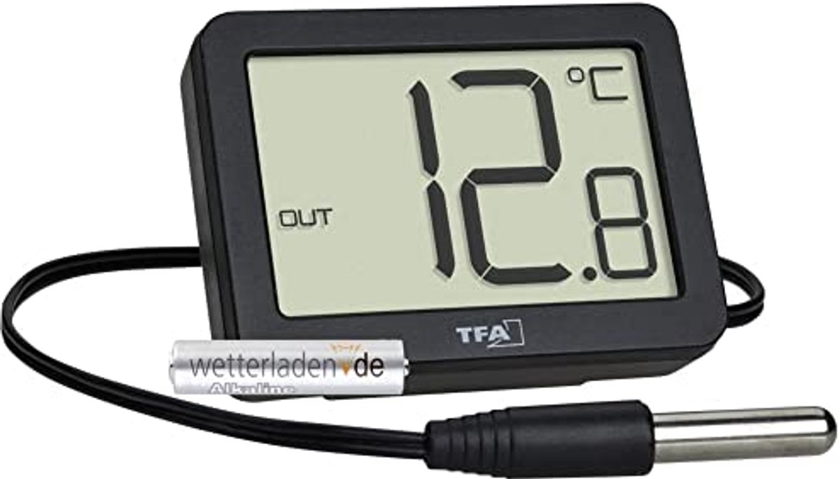 Digitale Binnen/Buiten Thermometer met Watervaste Sensor en Magnetische Bevestiging