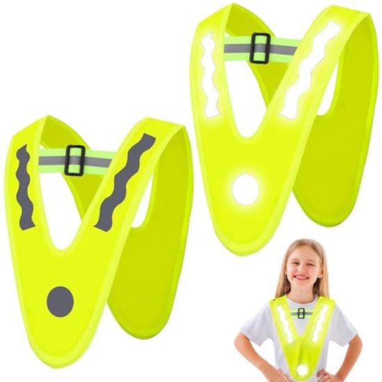 Veiligheidsvest voor Kinderen - Reflecterend Vest met 4 Reflectoren (2