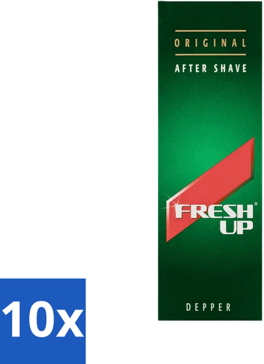 10 x Fresh-Up After Shave Depper 100 ml - Aftershave Lotion - Depper Aftershave - Scheren Aftershave - Huid Verzorging - Menthol Aftershave