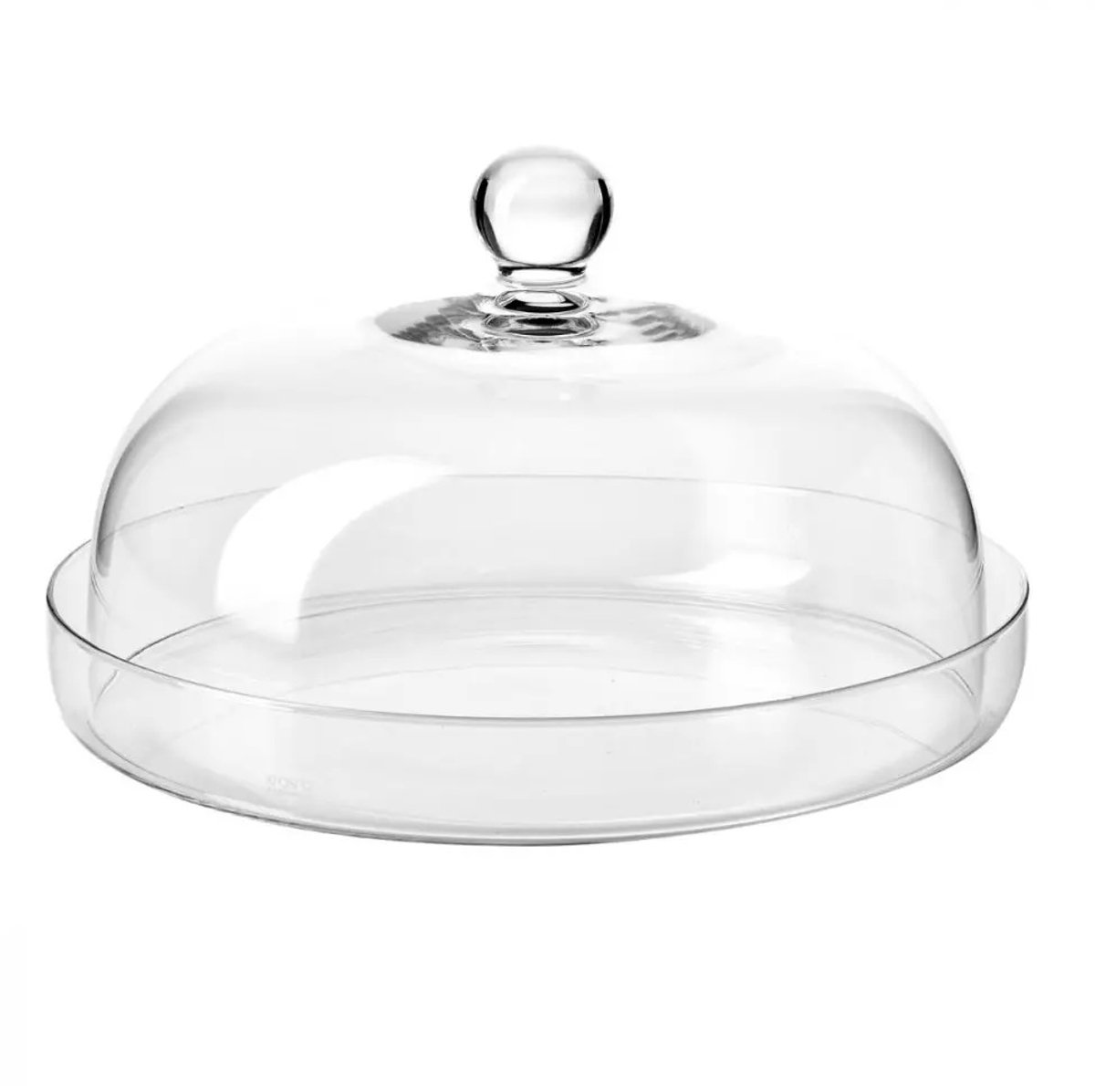 KROSNO - Elite taartplateau met deksel - 28 cm - handgemaakt - kristalglas - serveerschaal