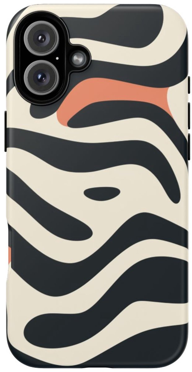 Abstracte Golvende Lijnen – Telefoonhoesje Geschikt voor iPhone 16 Plus