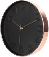 Horloge ronde - couleur cuivre / noir - D 30,5 cm