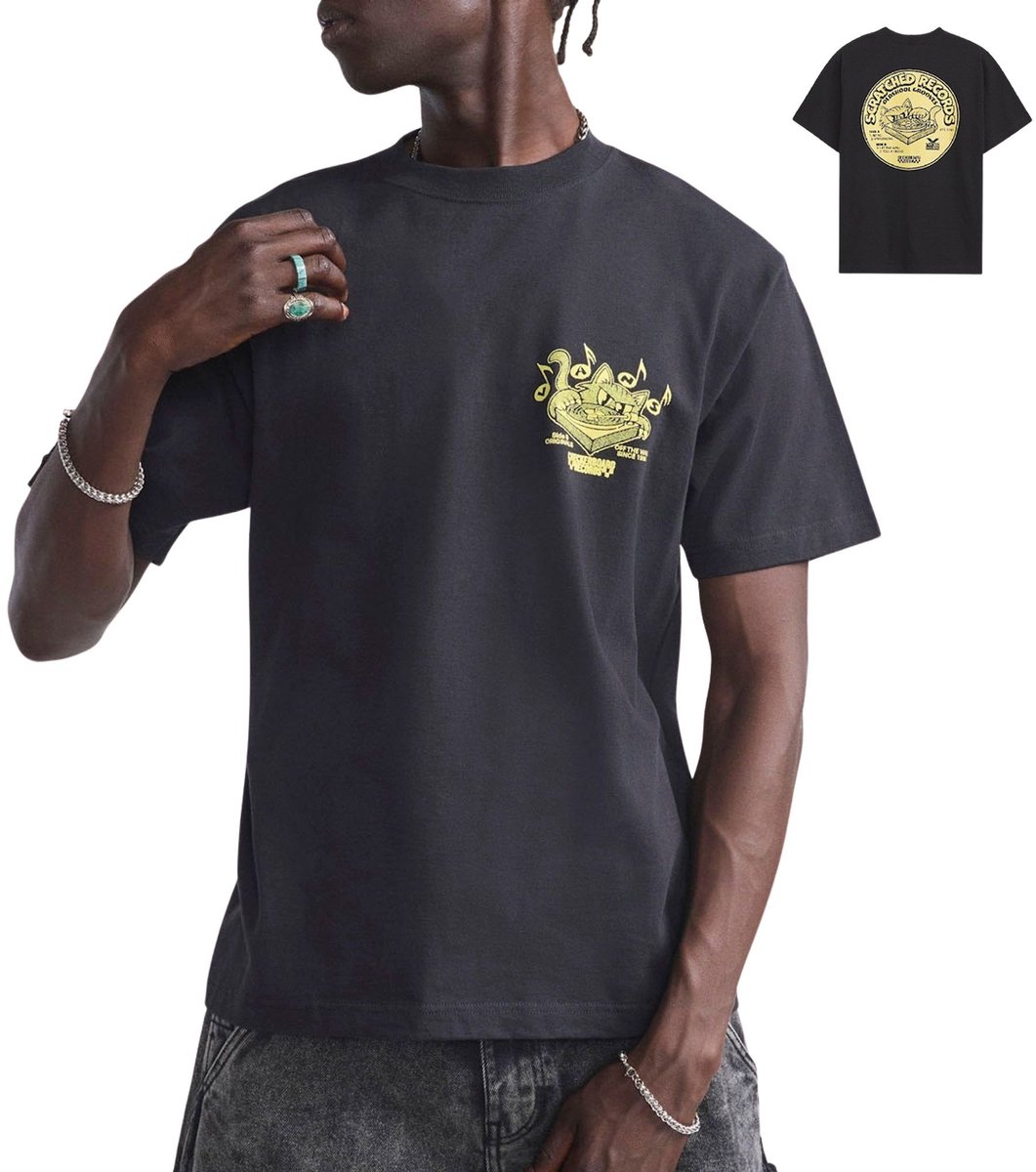 Vans Scratched Records Shirt Heren Zwart