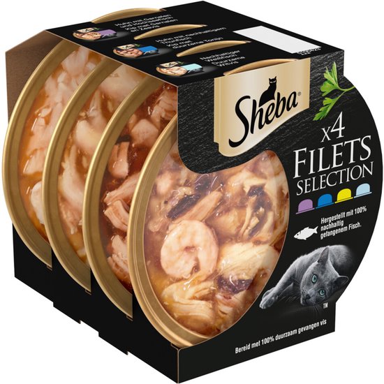Sheba Selection Kattenvoer in portiezak gevogelte variatie in saus