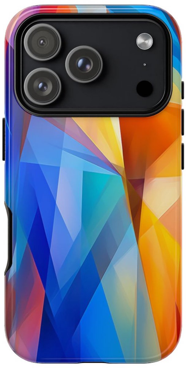 Levendig Geometrisch Abstract Ontwerp – Telefoonhoesje Geschikt voor iPhone 17 Pro