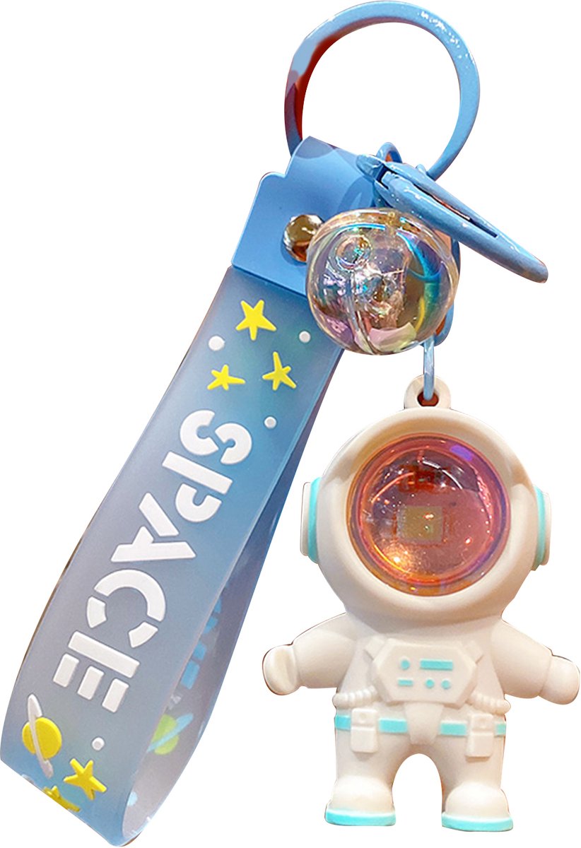 ‌JeiibrZui Astronaut Sleutelhanger - Ruimte Sleutelhanger - Lichtgewicht & Reflecterend Ontwerp - 1 Stuk - Voor Jongens Meisjes + Wit